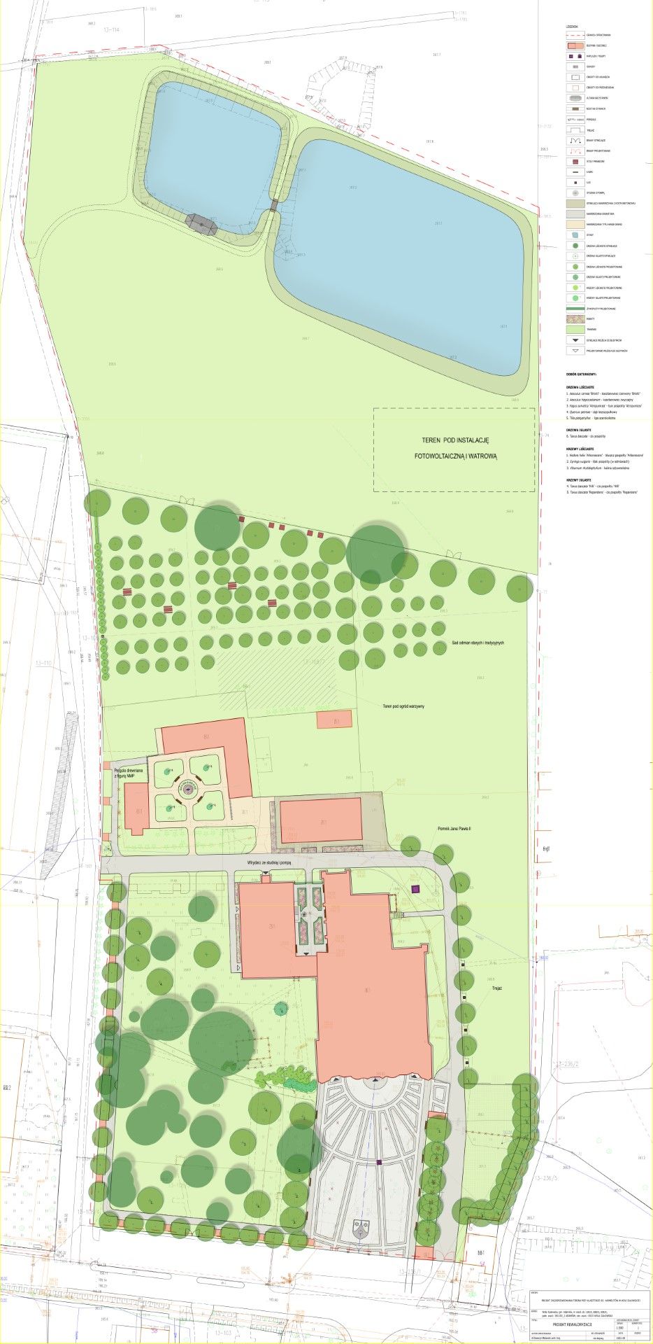 Koncepcja zagospodarowania otoczenia kościoła i klasztoru w Woli Gułowskiej