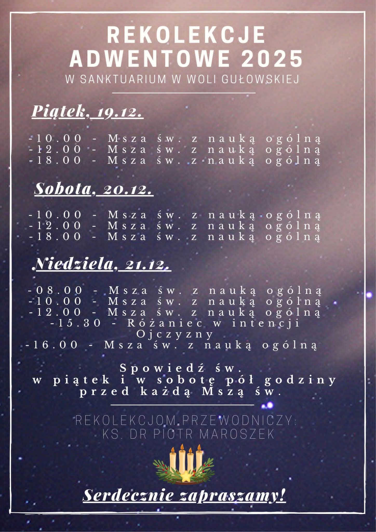 Rekolekcje adwentowe 2025
